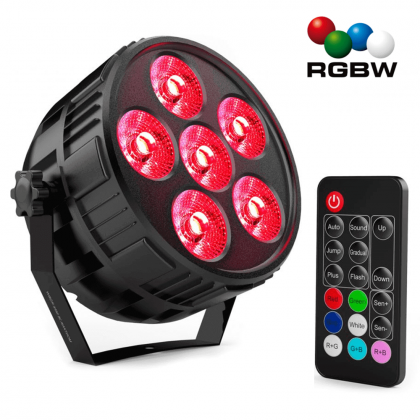 Foco Mini PAR LED 36W MONTANA RGBW 4 en 1 + Mando Area-led