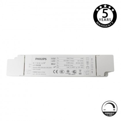 Driver DIMABLE XITANIUM Philips para LED de hasta 44W - 1050mA - 5 años Garantia Area-led