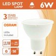 Dicroica LED 6W 120° GU10 - OSRAM CHIP DURIS E 2835 Area-led