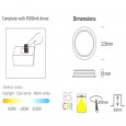 Downlight LED 30W - OSRAM CHIP DURIS E 2835 - CCT - UGR17 Area-led