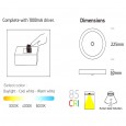 Plafond LED Detector de movimento de superfície circular 20W - CCT - OSRAM CHIP DURIS E 2835 - Area-Led