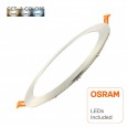 Placa LED Slim Circular 15W Acero Inox - CCT- OSRAM CHIP DURIS E 2835 Area-led