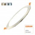 Placa LED Slim Circular 20W Acero Inox - CCT- OSRAM CHIP DURIS E 2835 Area-led