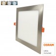 Placa LED Slim Cuadrada 15W Acero Inox - CCT - OSRAM CHIP DURIS E 2835 Area-led