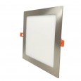 Placa LED Slim Cuadrada 15W Acero Inox - CCT - OSRAM CHIP DURIS E 2835 Area-led