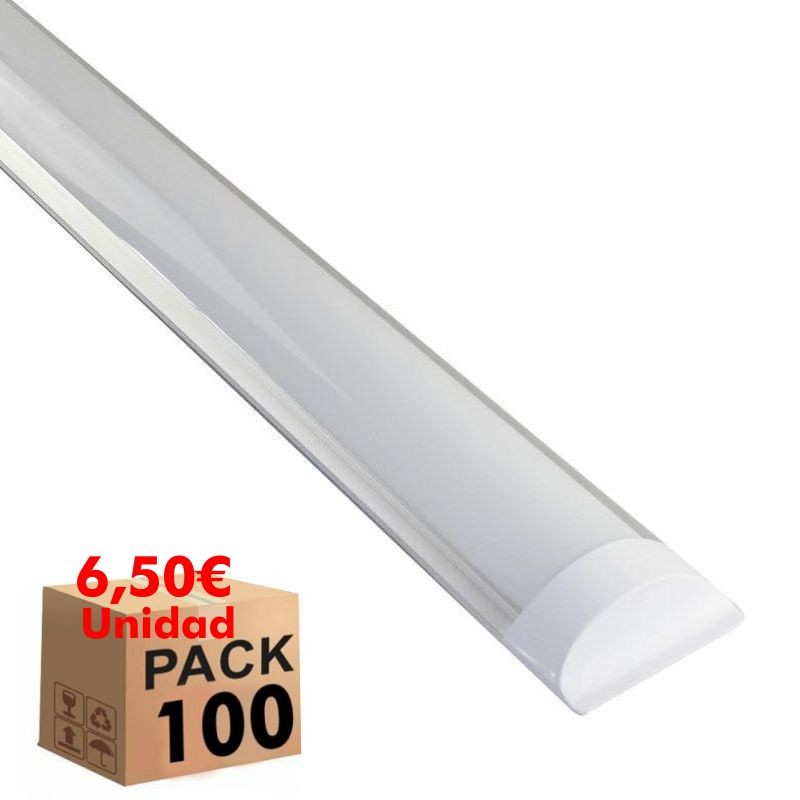 Pack 100 - regleta plana led 36w 120º area-led - Iluminación LED