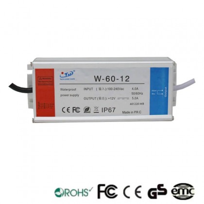 Fuente Alimentación 12V 60W IP67 TECMO Area-led