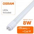 Tubo LED 8W Cristal 60cm 300º - ALTA LUMINOSIDAD - OSRAM CHIP Area-led