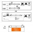 Tubo LED 8W Cristal 60cm 300º - ALTA LUMINOSIDAD - OSRAM CHIP Area-led