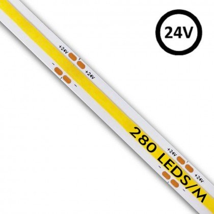 Tira LED 12V DC 5m Color de Luz Blanco amarillo